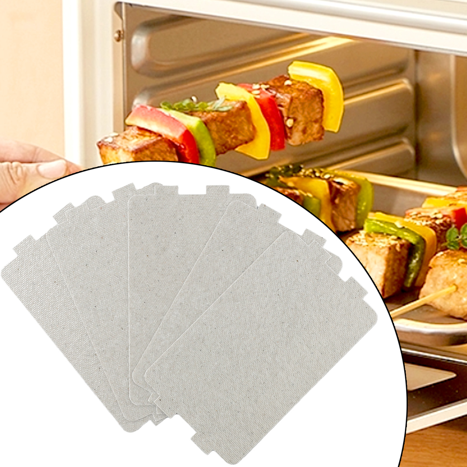 5pcs Universal Microwave Oven Mica Sheet Kitchen Accessories Wave Guide Waveguide Cover Sheet Plates 11.6 X 6.5cm