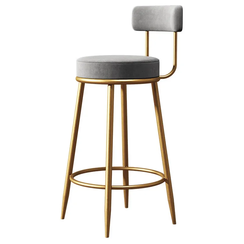 Nordic bar stühle Moderne Eisen kunst hohe hocker küche rückenlehne barhocker Café samt stuhl zähler Arbeit hocker Hause möbel