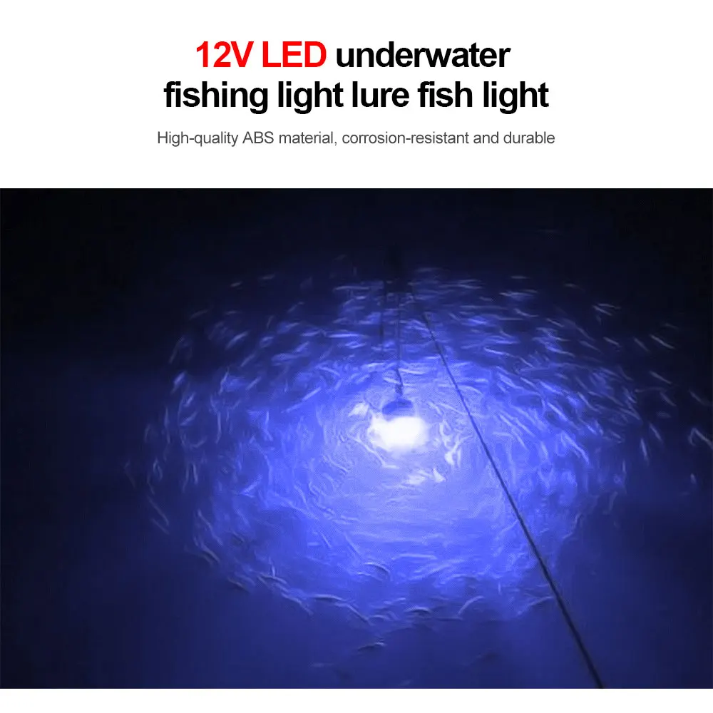 Luz LED de pesca de 12V, 100W, Ip68, señuelo, lámpara buscador de peces, 108 leds, 2835SMD, atrae gambas, calamar, Krill, 4 colores, luces subacuáticas