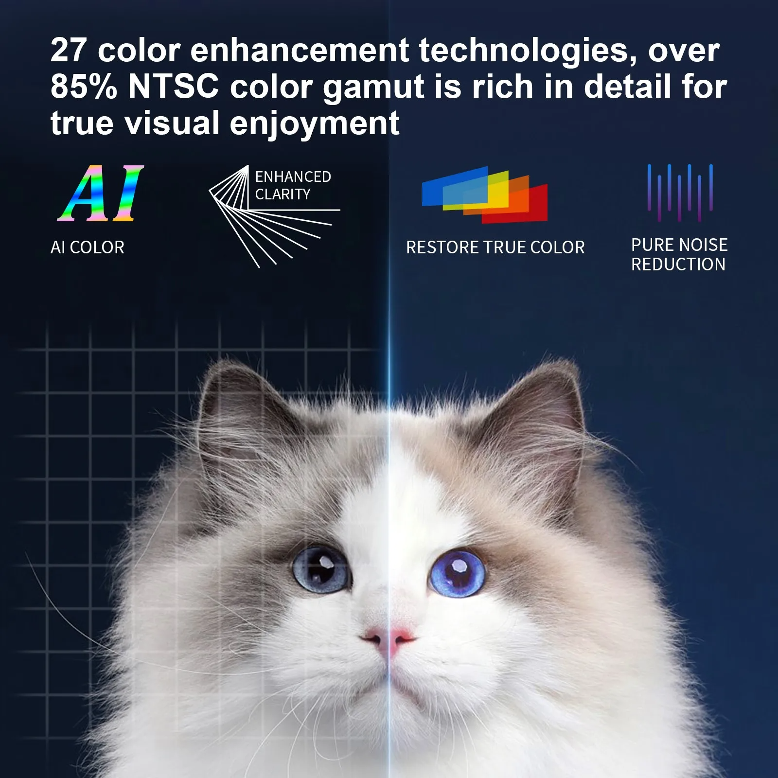 Projetor Portátil Inteligente com WiFi e Bluetooth, Projetor de Bolso para Exterior, Preto, Android 10.0, S30MAX, 4K, 9500L