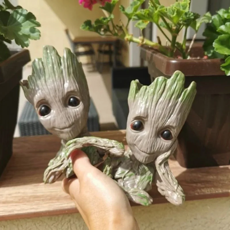 งานฝีมือตกแต่งบ้าน Miniature Office Desktop การ์ตูน Groot ตุ๊กตาหัตถกรรมตกแต่งต้นไม้ Man เครื่องประดับ 5 ซม