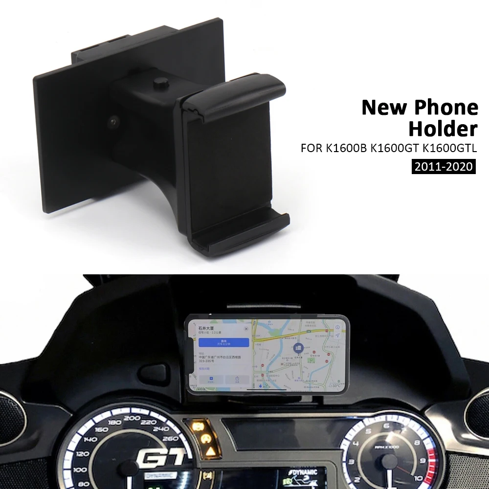 Nuevos accesorios de motocicleta para BMW K1600B K1600GT K1600GTL soporte de teléfono móvil con absorción de impacto soporte de carga USB 2011-2020