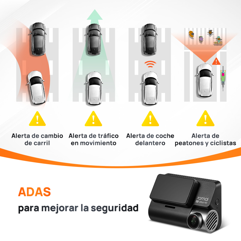 70mai 4K Dash Cam A810 Ultra HD GPS incorporado ADAS grabación automática 150FOV detección de movimiento 70mai A810 4G coche DVR soporte cámara trasera