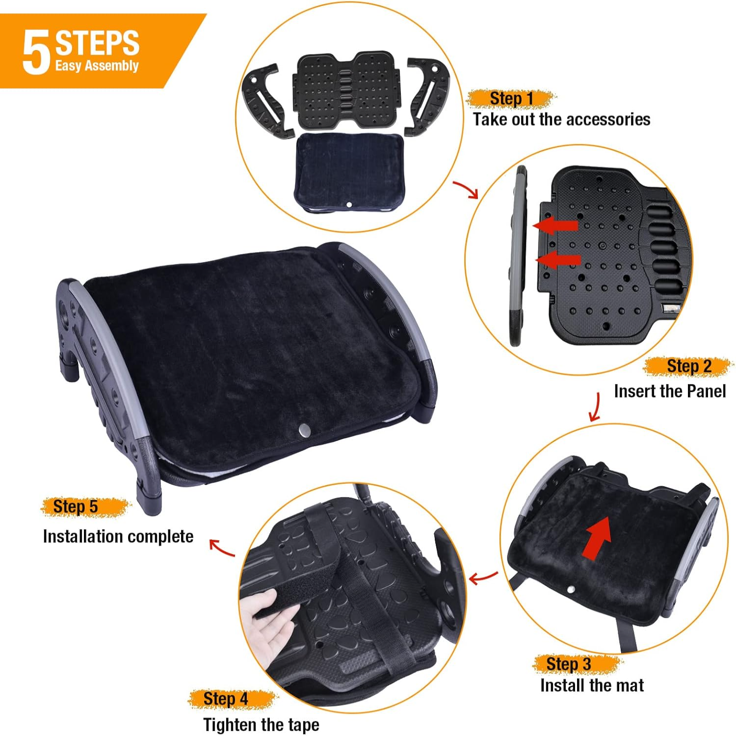 Rocking Foot Rest for Under Desk at Work,Two  of Use Footrest with Removable Warmer Feet Pocket for ,Office,Gaming,Computer,Ergo