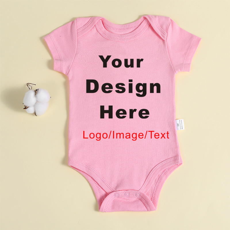 DIY YOUR Deisng Newborn Customization Bodysuit Long Sleeve & Short Sleeve Jumpsuit Simple CUSTOM TEXT Baby Romper