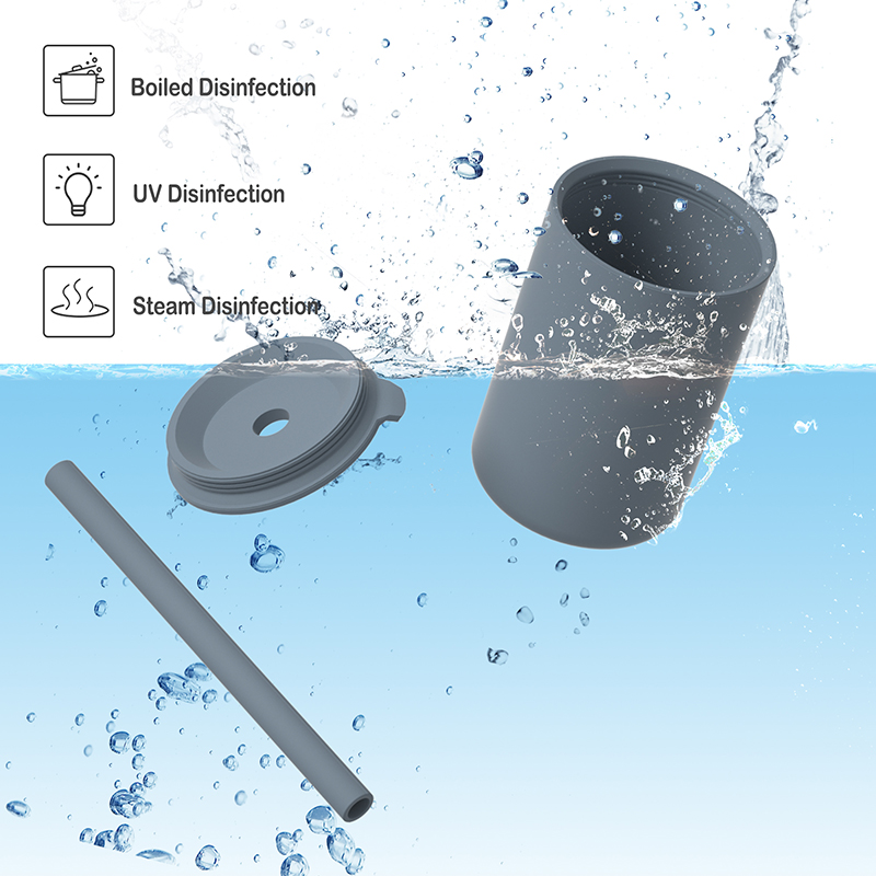 150ML Cho Bé Drinkware Straw Cup Bé Học Tập Bình Bú Chống Nóng Chống Rò Rỉ Silicone Bộ Đồ Ăn Cho Bé Nước