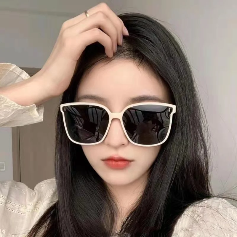 Moda personalidad coreana Ins tendencia marco cuadrado negro UV400 gafas de sol para gafas de sol de calle unisex
