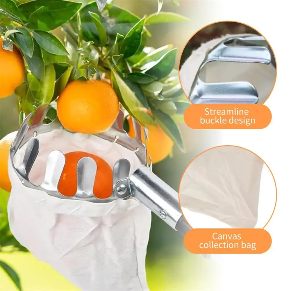 1 PC ผลไม้ Picker เครื่องมือ,โลหะเชอร์รี่ Picker เครื่องมือ,ผลไม้ Picker ตะกร้าหัว, ผลไม้ Harvester สิ่งที่แนบมาสวนเครื่องมือฮาร์ดแวร์