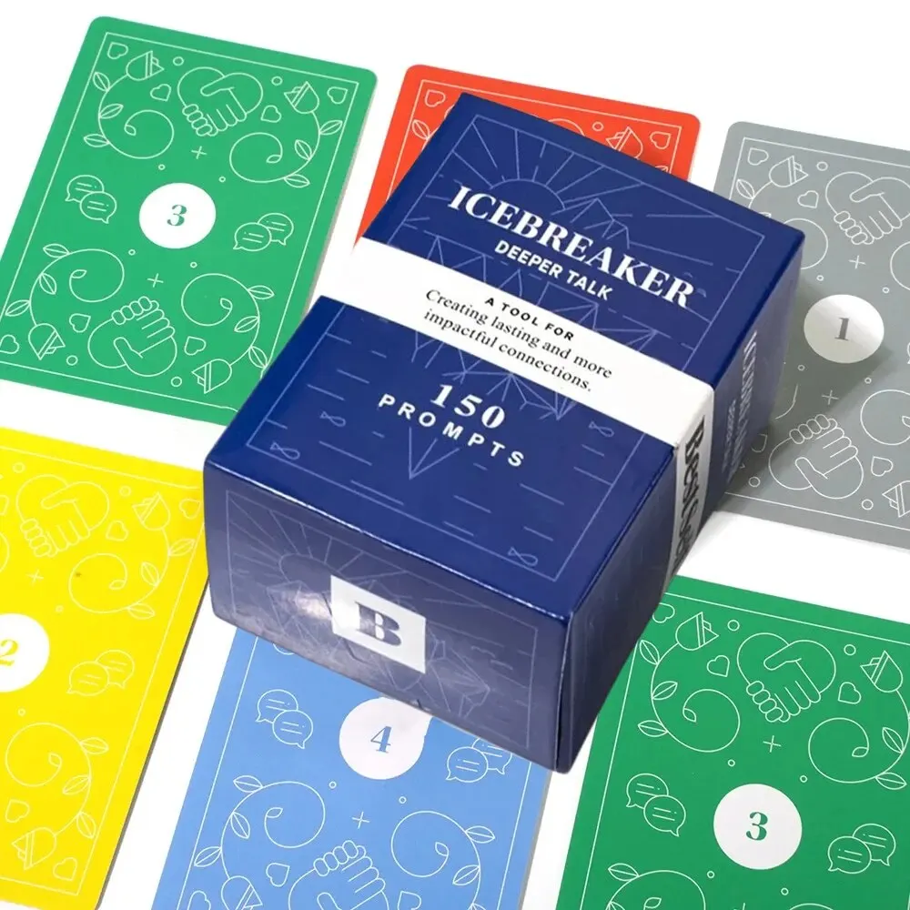 เกมไพ่ Icebreaker BestSelf Talk Game การสนทนา Starter Deep Talk Deck เครื่องมือที่มีประสิทธิภาพเสริมสร้างความสัมพันธ์เกมกระดาน