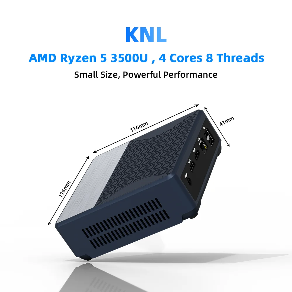 ZXIPC Mini PC AMD Ryzen 5 3500U 16GB DDR4 500GB SSD NVME Wifi5 BT4.2 Windows 11 Triple Display Desktop DIY Gamer Computer