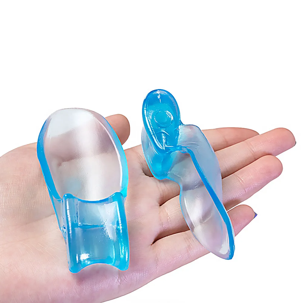 1pair Silicone Toe Separator Silicone Gel Thumb Corrector Bunion Little Toe Protector Hallux Valgus Foot Care Relief Pads