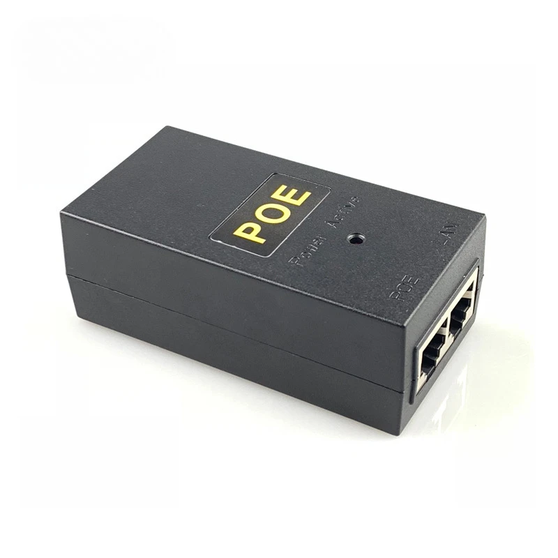 24V 1A 24W Desktop POE Power Injector Adaptador Ethernet Vigilância CCTV para fonte de alimentação de câmera IP