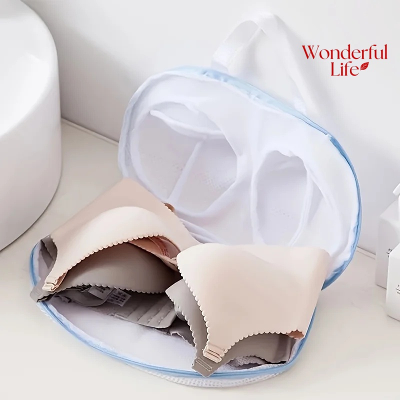 1/2Pcs Laundry Washing Bag with Zipper Foldable Mesh Lingerie Underwear Mesh Bra Washer bag Bra laundry bag Bra Wash Bag Mesh