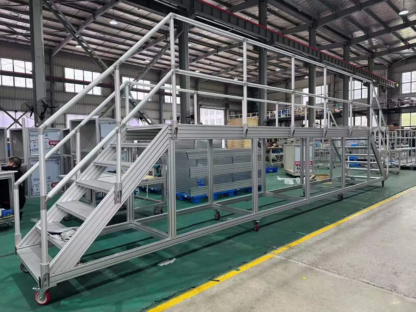 Work Platform Stair Step/stair and Platform System/aluminum Step Ladder Platform