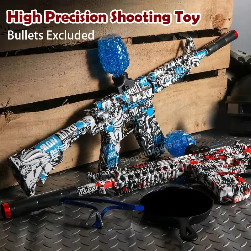 Nuovo set di pistole blaster elettriche M416 giocattolo da tiro ad alta precisione giocattoli da esterno perfetti regali per il compleanno dei ragazzi (proiettili esclusi)