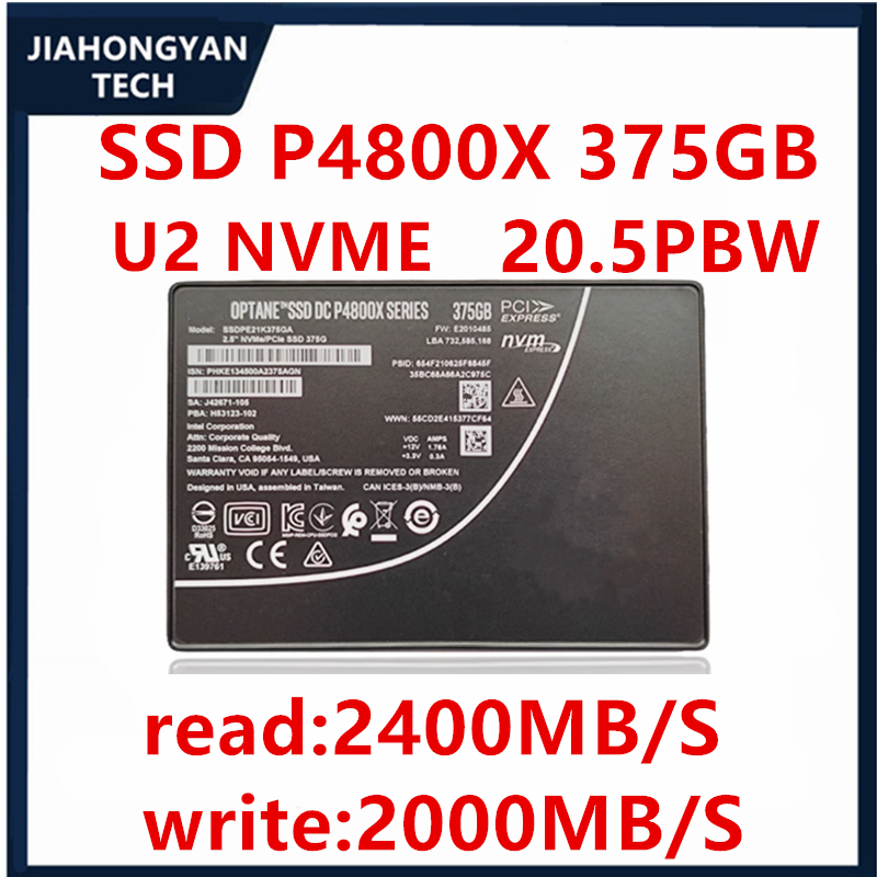 Nuevo Original para Intel Optane Ultra larga duración SSD P4800X 375G 750G 1,5 TB U.2 Enterprise unidad de estado sólido servicio NVME SSD