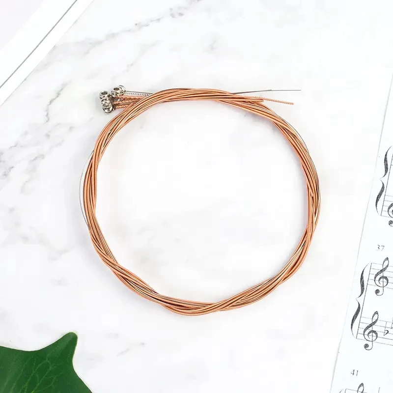 1 SET 6 pezzi corde per chitarra in rame 1-6 per accessori per parti di chitarra folk acustica classica classica in filo di acciaio