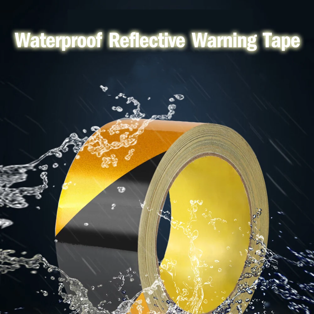 Waterproof Tape Strong Adhesive Caution Hazard Warning Tape Reflector Conspicuity Tape For Sign