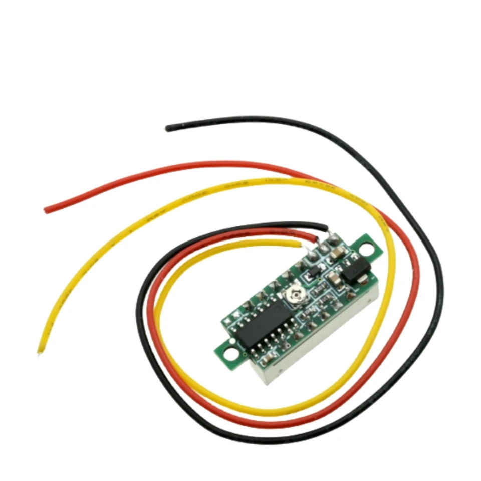 4pcs 디지털 미니 디지털 전압계 0.28 인치 3 라인 0-100V 디지털 전압계 게이지 테스터 LED 디스플레이 패널 전압계