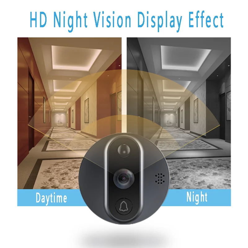 Tuya Video Thông Minh Chuông Cửa Nhìn Trộm Màu Xem Camera An Ninh Ngôi Nhà Hai Chiều 1080 Nhìn HD WiFi Chuông Cửa màn Hình