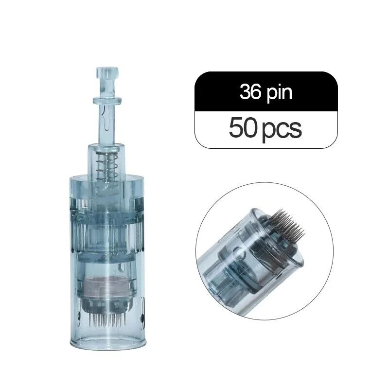 Cartuchos de agulha Derma Pen, Cabeça de substituição, Nano Needle, MTS Micro Needling, M8 Derma Pen, Microneedling, 50pcs