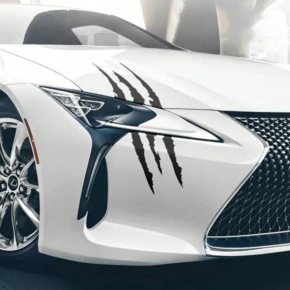 Carro monstro garra zero decalque adesivo reflexivo para carro auto farol decoração decalque de vinil