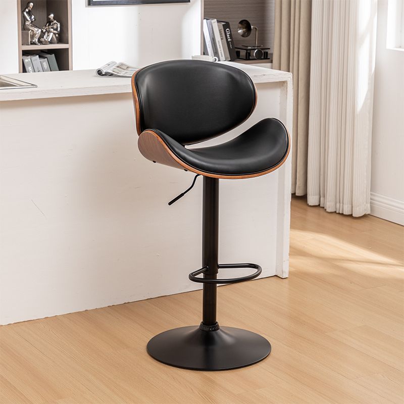 Comfortable High Elastic Seat Bar Chair Lift Solid Wood Front Desk Bar Chair Home Swivel Chairs Backrest Light Luxury High Stool
