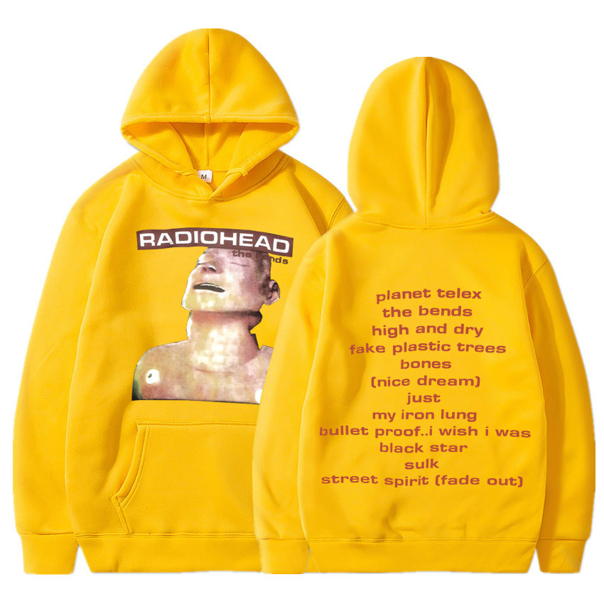 Vintage Rock Band Radiohead Hoodie Hip Hop Everything เพลงอัลบั้มพิมพ์เสื้อกันหนาว Harajuku Streetwear Oversize Hoodies วัยรุ่น