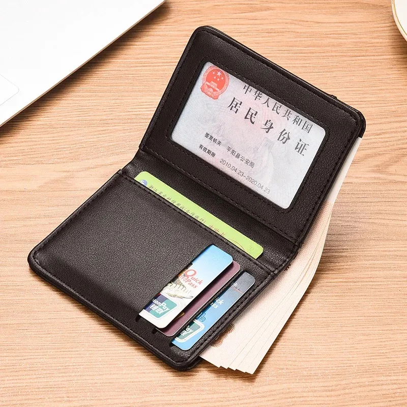 Minimally ultra-thin men's small wallet vertical men's Korean version personalized wallet student soft leather clip trendy