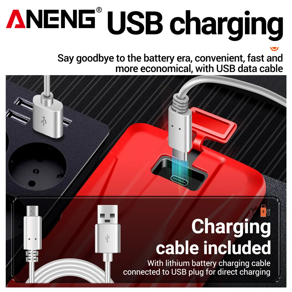 ANENG 683 6000 นับสมาร์ทหน้าจอมัลติมิเตอร์แบบชาร์จไฟได้แอมป์มิเตอร์ AC/DC เครื่องทดสอบแรงดันไฟฟ้า NCV ไดโอดเครื่องมือช่างไฟฟ้า