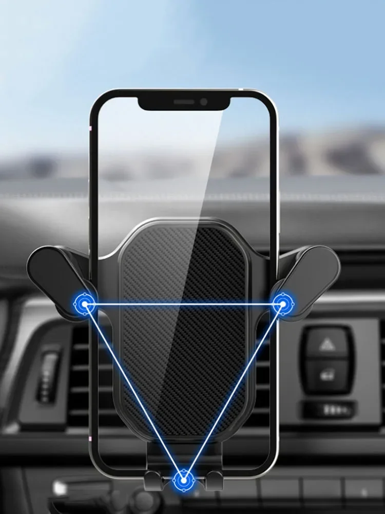 Car Air Vent Clip Mount Hook Gravity Car Phone Holder Smartphone GPS Holder Mobile Bracket Support For IPhone 15 14 13 12 Xiaomi