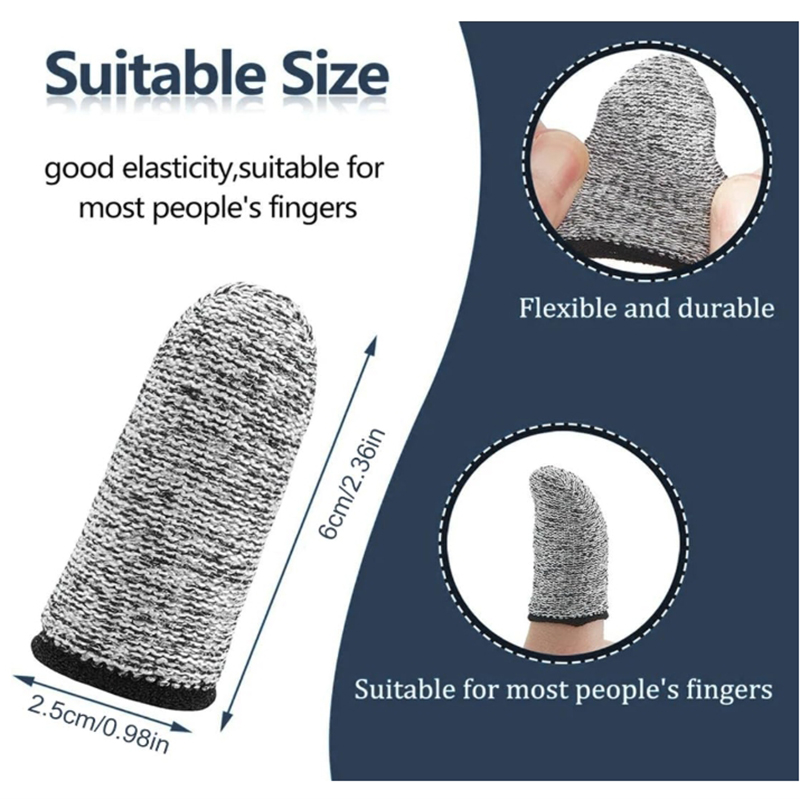 Cubierta anticorte para los dedos de nivel 5, guantes flexibles de seguridad de alta resistencia, herramienta de cocina reutilizable y duradera