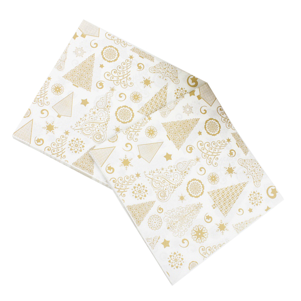 20 PCS Xmas Tree Decorations Christmas Paper Napkins Cocktail Party Printed Tissue