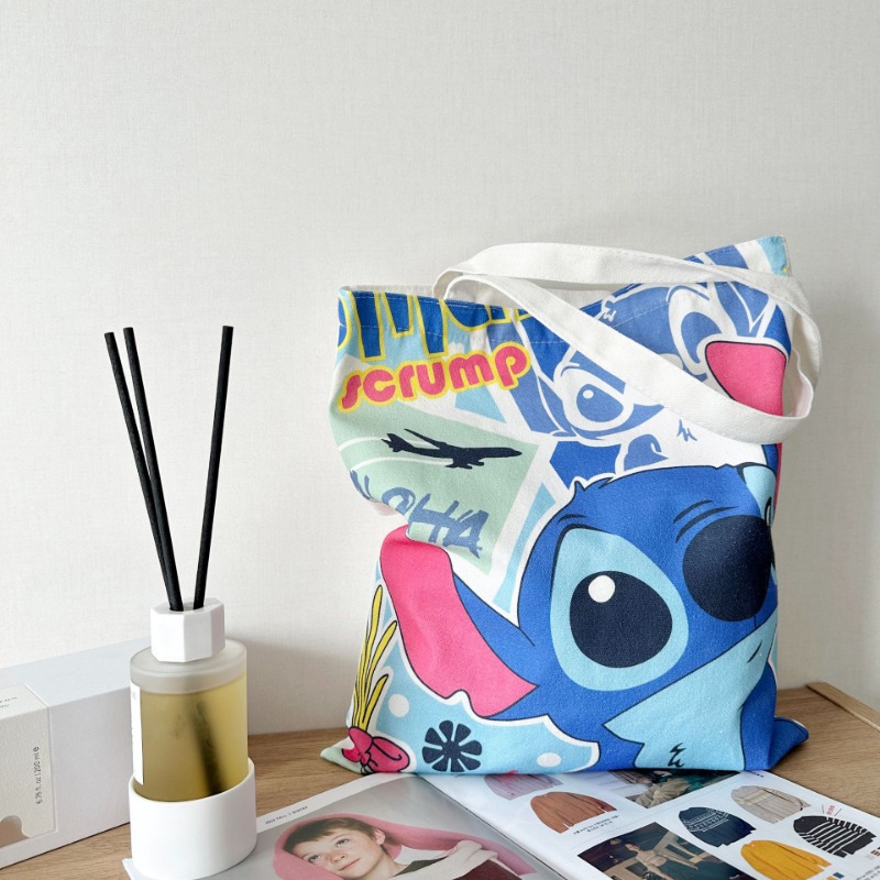 Disney Stitch Crossbody Bag, Lilo e bolsa de ombro do bebê, mesmo estilo, desenhos animados periféricos, lona bonito