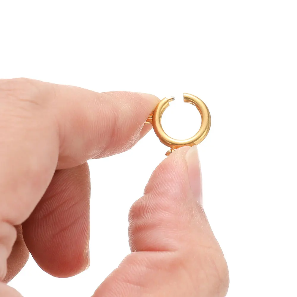 10 Chiếc Vòng Tròn Mùa Xuân Buttonr Thép Không Gỉ Móc Cài Móc Cấp Kết Nối Cho Dây Làm Móc Cài Trang Sức Làm Phụ Kiện