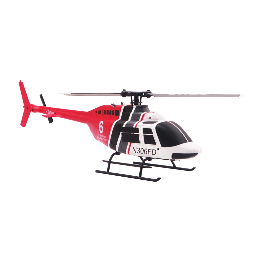 Helikopter Remote control, mainan helikopter model simulasi rotor tunggal empat saluran, bel helikopter Bell206