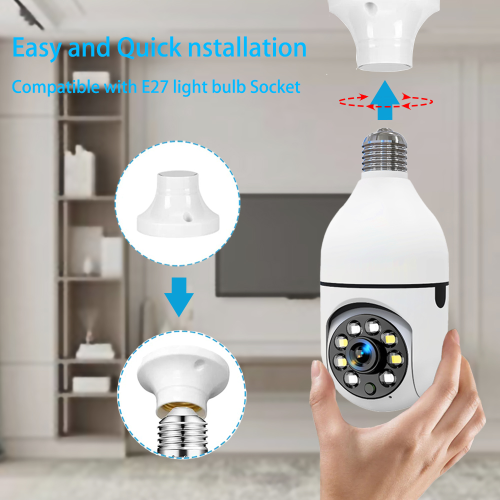 Câmera de vigilância de vídeo para casa 360 wifi câmera de segurança ao ar livre sem fio wi fi proteção de gravação wi-fi