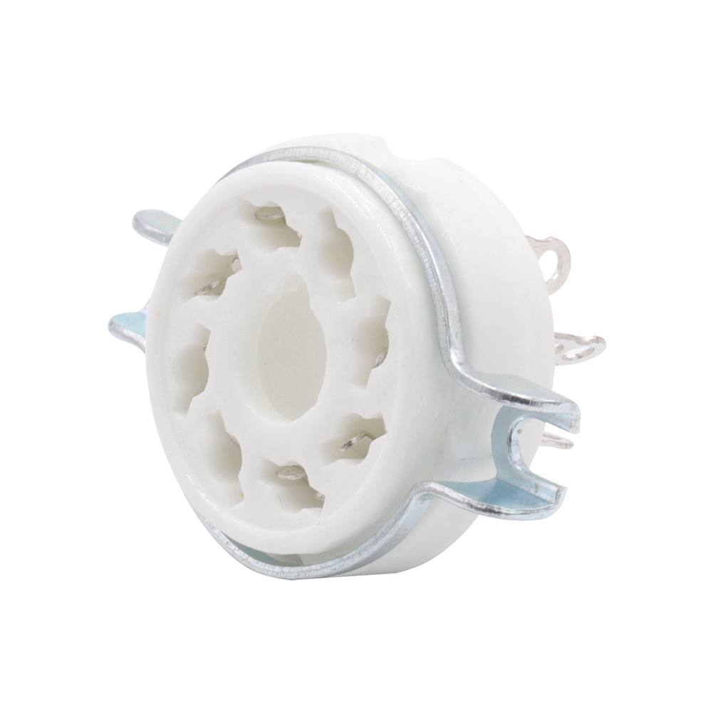 シャーシ取り付け用セラミックチューブソケット,8ピン,k8a,kt88,kt66,6sn7,5ar4,gz34,5881,6v6,5u4G,6550,6j7,GZC8-1, 10個