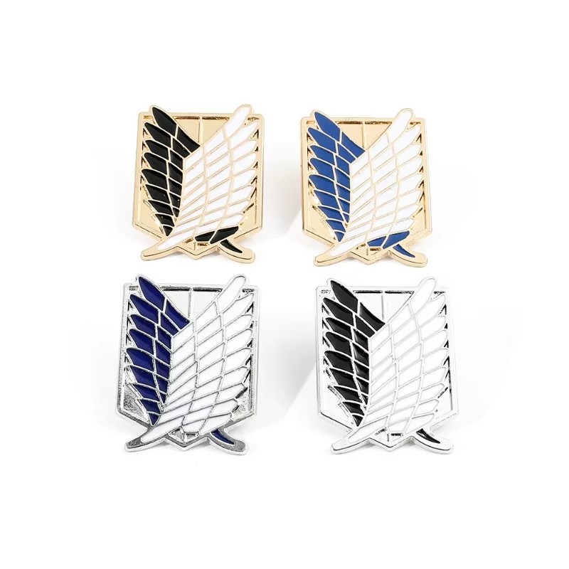 Anime Peripheral Jewelry Shirt Bag Popular Accessories Pins ZXMJ Attack on Titan Same Style Brooch Wings of Freedom Logo Badge