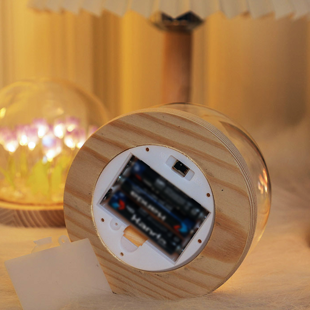 10/20 pçs tulipa luz da noite a pilhas tulipa flor candeeiro de mesa diy simulação tulipa led nightlight artesanal luz cabeceira