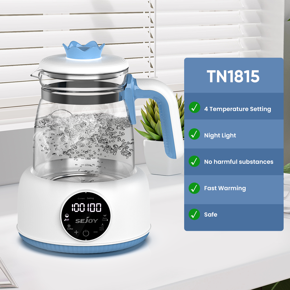 Sejoy 1.2L Baby Electric Kettle Infant Thermostatic Milk Regulator 24 Hours Hot Water Smart Insulation Pot