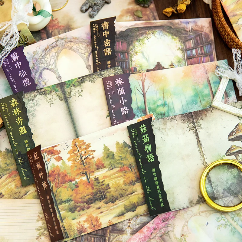 Mr.paper 40pcs/pack Magical Story Material Paper for Scrapbooking