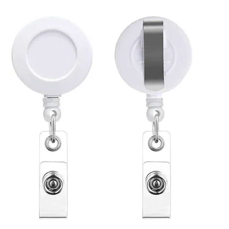 2 個格納式バッジホルダークリップナース ID バッジリールベルトクリップ付きドクター ID カードチェーンクリップ学校学生オフィス