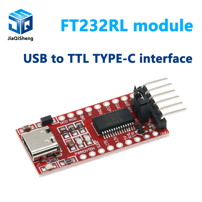 FT232RL Модуль адаптера последовательного преобразователя FTDI Type-C в TTL 3,3 В 5,5 В FT232R Breakout Плата адаптера Mini USB в TTL для Arduino
