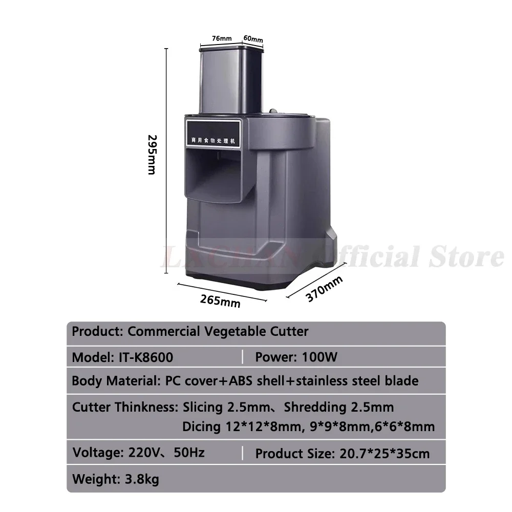 HomeWise K8600 Vegetable Cutter Slicing Shredding Dicing Maker Food Processor with 3 Blade Multifunctional Cutter