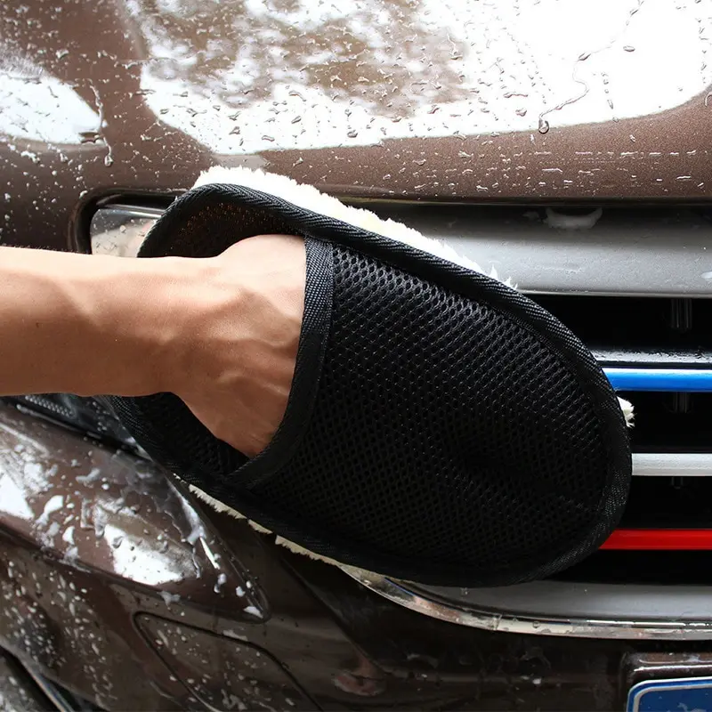 Auto Waschen Nachahmung Wolle Handschuhe Verdickte Plüsch Auto Wischen Handschuhe Wachsen Polieren Auto Reinigung Produkte reinigung tuch