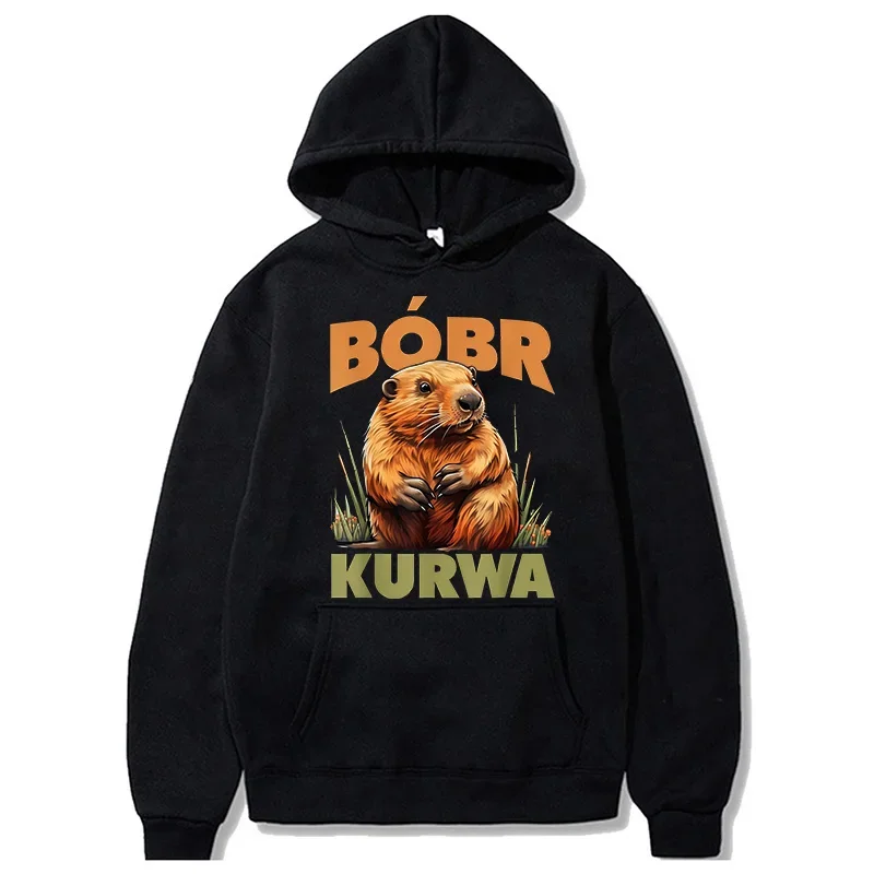 Sudadera con capucha de dibujos animados de los 90 Bobr Kurwa Grunge, sudadera divertida de Kurwa Bober Mange, sudadera Harajuku Y2k con capucha para hombres y mujeres, ropa de calle de moda