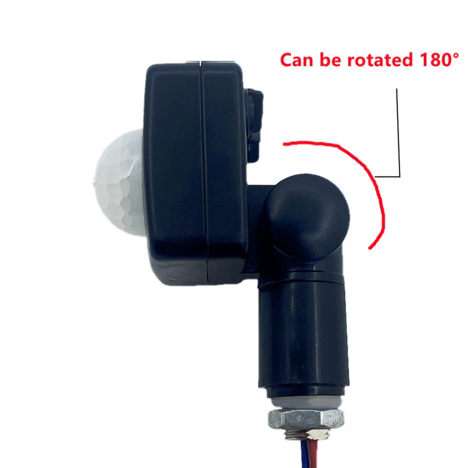 VzzUoo 85-265V IP65 モーションセンサー調整可能な PIR スイッチ超薄型 LED フラッドライト PIR 防水屋外モーションセンサー検出器
