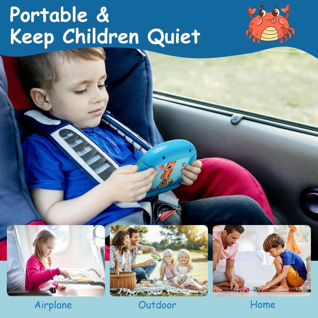 Puzzle rotatif 4 en 1 pour enfants, jouets Fidget 3 4 5 6 7 8 ans, 4 puzzles en 1, motricité fine, cadeau pour garçons et filles âgés de 3 ans et plus