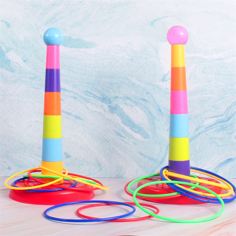 Juego de anillos de lanzamiento para niños, juguete de apilamiento, diversión en interiores y exteriores, círculo de interacción entre padres e hijos, regalo de educación temprana